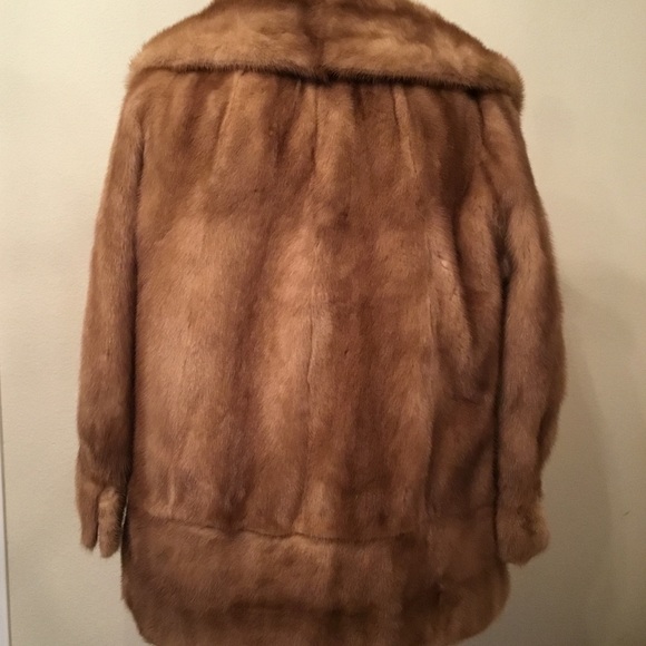 Real Natural Mink Fur Coat Jacket. Size L - Picture 6 of 13